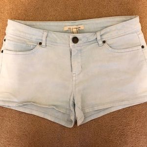 Light blue jean shorts